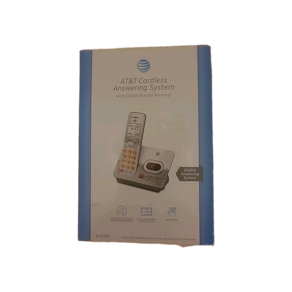AT&T EL52103 Cordless Phone Digital Answering System w Caller ID‎